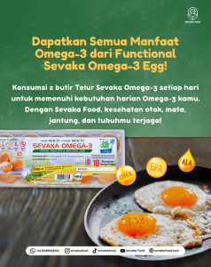 Dapatkan semua manfaat Omega-3 dari Functional Sevaka Omega-3 Egg